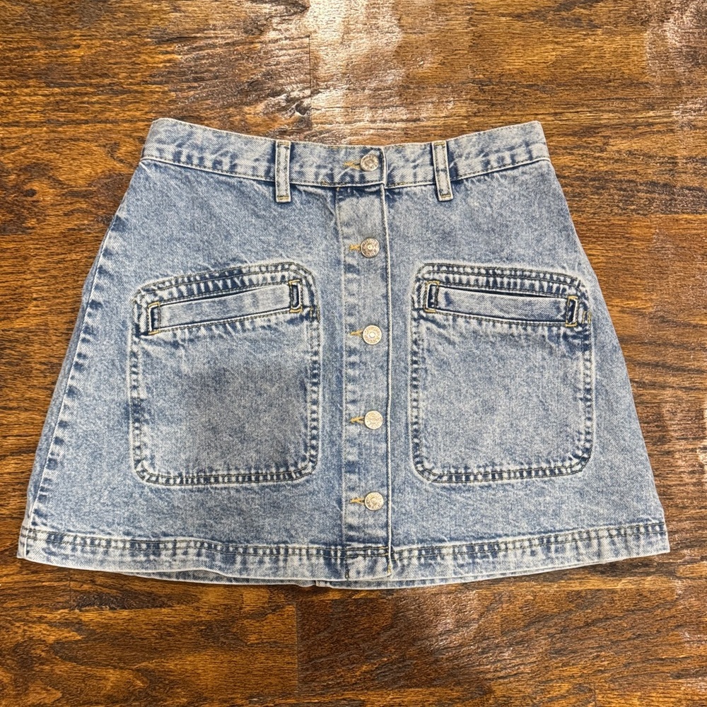 Moschino Jeans Denim Button-Front Skirt